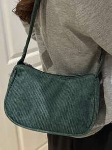 定制刺绣名字单肩斜挎包，慵懒日式文艺风，时尚学生休闲韩版饺子包，配有可调节肩带、拉链封口、涤纶内衬、纯色设计、包边彩绘细节——专为时尚女性打造——适合日常使用、旅行、购物——是送给青少年和年轻女性的完美礼物，也是圣诞节、复活节、生日、情人节的理想之选。 - 彩色 - 查看 11