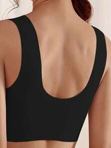 Seamless Wireless Bra, Sexy Lift Bra, Sports Bra, Yoga Panties, Running Vest, Comfortable Bra, Women's Underwear - Black - View 3