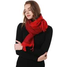 MEANBEAUTY Damen Kaschmir Schal Doppelseite Winterschal Wollschal Pashmina große Deckenschals Weihnachtsgeschenke-5024 - Verrotten - Übersicht 3