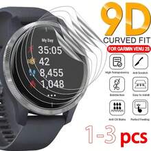 Bộ 3 miếng dán bảo vệ màn hình TPU mềm trong suốt, tương thích với Garmin Venu 2S, dùng được cho cả nam và nữ, miếng dán bảo vệ chống trầy xước 3D, phụ kiện đồng hồ thông minh Garmin Venu 2S. - Với Venu 2S - Xem 3