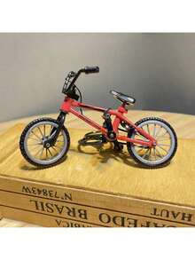 1个金属收藏自行车模型，适合桌面摆件、家居装饰工艺品，无需用电，是情人节、万圣节、复活节等节日的理想礼物，卡通创意手指自行车钥匙扣仿真自行车模型，迷你合金手指BMX自行车模型，返校礼物，学生礼物 - 彩色 - 查看 11