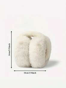 男女通用纯色耳罩 - 柔软毛绒耳罩，可爱韩式毛绒耳罩，可调节耳套，可折叠耳罩，舒适防寒冬季户外配件，柔软毛绒可折叠耳罩 - 男女通用舒适耳罩。 - 彩色 - 查看 6