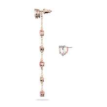 SWAROVSKI GEMA Romantic Sweet Candy Heart Earrings, Asymmetrical Earrings, Birthday Gift, Christmas Gift, For Mom, Lover, Wife, Or Yourself - Colorful - View 2