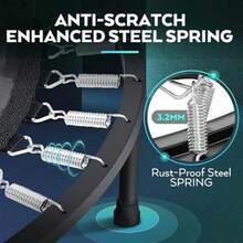 Trampolín de Fitness PortátilTrampolín de Ejercicio 40 Pulgadas con Base de 6 Patas y 30 Resortes y 1 Cintas Bandas Resistencia Elásticas Ejercicio de Gimnasio Aeróbico Resitente y Duradero - Multicolor - Ver 5