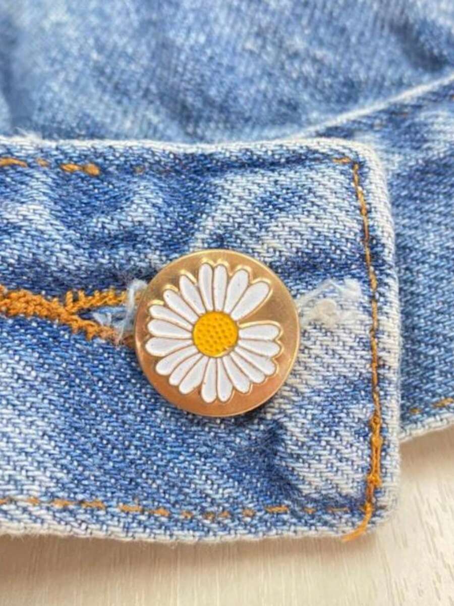 Botão Margarida de Ajuste para Calças Jeans
