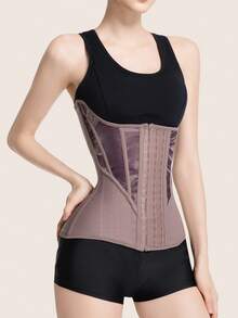 1 chiếc đai định hình eo có khóa kéo, corset định hình eo độ nén vừa phải dành cho nữ. - Nhiều màu - Xem 12