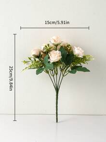 1个/2个仿真牡丹丝绣花球，秋季家居装饰配件，情人节花瓶，婚礼花束，花园玫瑰拱门，客厅装饰，新年装饰，花盆装饰，派对套装 - 彩色 - 查看 16