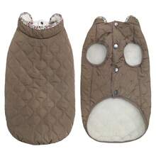 Metglad Winter Warm Dog Jacket, Cold Weather Pet Coat, Dog Snow Jacket, With Quilted Soft Dog Padded Coat. Suitable For Large, Medium, And Small Dog Breeds - Brown - View 7