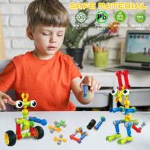 zxr Juego de construcción de Bloques creativos clásicos Afomida de 156 Piezas: Incluye Almacenamiento Dinosaurio Robot automóvil araña y Figuras de Animales para niños y niñas de 4 años en adelante121 - como en la foto - Ver 4