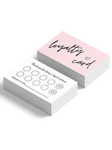 50张积分卡 - 5-10次积分奖励系统，适用于零售店、咖啡馆、美发沙龙和小型企业 - 彩色 - 查看 5