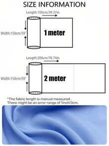 1pc Super Soft 4-Way Stretch Blue Spring Polyester Fabric, Clothing Lining Fabric For DIY Sewing - Blue - View 3