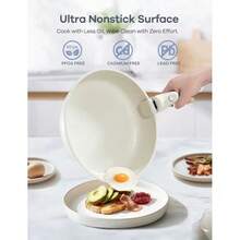 2/4/5pcs Non-Stick Cookware Set - A Set With Detachable Handles, Including Saucepan, Frying Pan, Milk Pot And Stew Pot, Suitable For Gas Stove, Induction Cooktop, Electric Ceramic Cooktop, Halogen Cooktop And Other Non-Stick Cookware. (Pots And Pans Are Oven-)