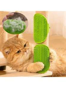 2pcs Pet Grooming Massage Gloves, Cat Dog Hair Removal Brush, Furniture Leg Scratching Pad - Multicolor - View 9