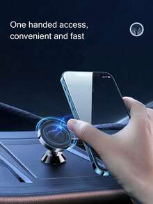 1个360°旋转磁吸式车载手机支架，通用仪表盘安装支架，适用于GPS导航 - 彩色 - 查看 1