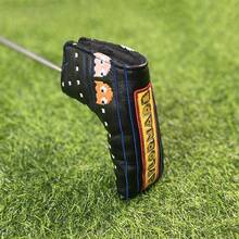 Golf Headcovers For Golf Driver Head Cover Embroidery Cartoon Design PU Leather Driver Fairway Wood Hybrid Blade Putter - Black - View 10