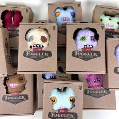 1个2025年最新款Fugglers牙齿怪兽毛绒玩具 - 生日礼物、圣诞礼物、派对礼物、最佳礼物