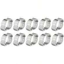 Walfront 10PCS Abrazaderas de Manguera de Doble Oreja Acero Inoxidable Chapado en Zinc O Clips Abrazadera de Manguera de 2 Orejas Sujetadores de Mangueras de Goma de Silicona para Tubo de(17-20MM) - 15-18 mm - Ver 13