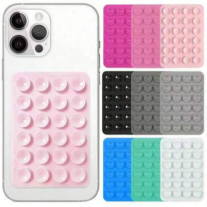 6pcs Silicone Phone Grip, Anti-Slip Silicone Phone Stand With Adhesive, Phone Case Hanger, Hands-Free Selfie And Video Accessories, Multifunctional Phone Accessories Fit All Models, 2pcs/1pc