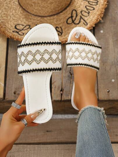 כפכפים לנשים במידות גדולות ארוגים מחבל, בוהן פתוחה, נגד החלקה, רב-תכליתיים, כפכפים אלגנטיים לבית, נסיעות, דייט, חופשה, חוף, מתנה אידיאלית ליום האהבה, ליל כל הקדושים, יום האישה, ראש השנה, חזרה לבית הספר