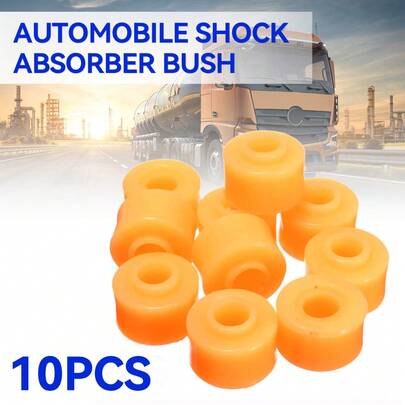 10Pcs/Set Automobile Shock Absorber Rubber Bushings Yellow Truck Auto Accessories Replacement Parts Shock Absorber