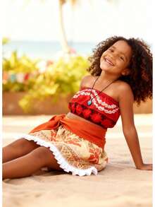 Children's Costume Dress In Helanca Fabric, Superhero Style, For Girls, Parties, Cosplay, Carnival - 彩色 - 查看 5