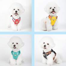 Imbracatura leggera per cani, imbracatura pettorale regolabile e traspirante per animali domestici con tasca con cerniera, super morbida e imbottita, riflettente, facile da pulire, adatta per cani di taglia media e grande - Multicolore - Visualizzare 5