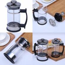 PZW Nuevo French Coffee Filter Press Pot Alto Borosilicate Café de Café Café Hogar Soodids Filter Prensa Pros PERSONALES para Espresso Cappuccino600ml2537 - 600 ml - Ver 1