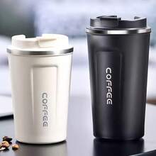 WORTHBUY 1 pezzo Bottiglia termica da 510 ml con coperchio, tazza da caffè in acciaio inossidabile 304 a doppio strato, borraccia da viaggio resistente al calore, tazza da bere portatile a tenuta stagna, mantiene acqua, latte e caffè caldi, adatta per studenti e adulti, da usare in casa, a scuola, in ufficio, per sport, picnic, campeggio e in auto - Multicolore - Visualizzare 4