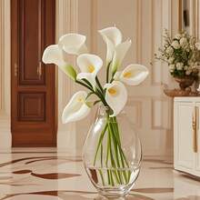 10pcs Calla Lily Flowers, Suitable For Wedding, Home And Office Decor, Especially Suitable For Mother's Day And Proposal Surprise Decoration, Can Be Used For Home, Outdoor, Living Room, Wedding Decoration, Valentine's Day, Mother's Day And Other Occasions, Excluding Vase And Bouquet Accessories. - Multicolor - View 6