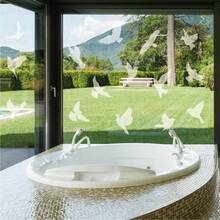 4pcs UV Reflective Anti-Collision Window Bird Stickers - Glass Door & Window Bird Safety Stickers, Featuring UV Visible Light Reflective Patterns To Prevent Bird Strikes, Easy To Apply And Remove, Suitable For Home, Office And Outdoor Glass Protection. - Multicolor - View 7
