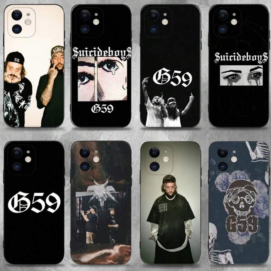 Rap Group S--S G59 Phone Case For IPhone 16,15,14,13,12,11 Plus,Pro Max,XS,X,XR,SE,Mini,8,7,Soft Silicone Black Cover.Christmas Accessories. - z5 - 查看 1