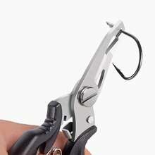 Yosoo - Alicates multifuncionales de Pesca para Pesca con Anzuelo, Tijeras de Acero Inoxidable, Accesorios de Pesca de Carpa, Alicates de Pesca, Herramientas de Pesca, Color Negro - Blanco - Ver 6