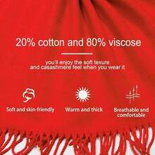 MEANBEAUTY Damen Kaschmir Schal Doppelseite Winterschal Wollschal Pashmina große Deckenschals Weihnachtsgeschenke-5024 - Verrotten - Übersicht 7