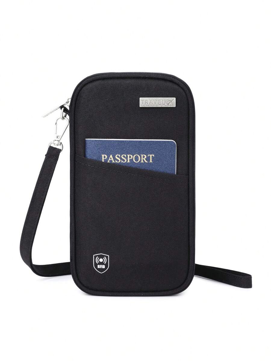 Bolsa para pasaporte antimagnetica - Adecuada para hombres y mujeres - Clip de almacenamiento de documentos - Bolsa de tarjetas portátil para viajes