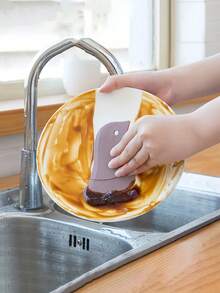 企鹅造型硅胶刮刷，多功能厨房清洁工具，无需电池即可去除油脂和烘焙残留物，适用于清洁水槽和台面残留物。厨房刮刀，软边刮刀，厨房清洁用品，家居用品，居家必备。 - 彩色 - 查看 6