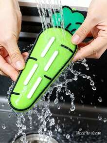 1pc Carrot Shaped Multifunctional Kitchen Pot Cover Drain Mat, Kitchen Gadget - Multicolor - View 6