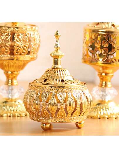 1pc Ramadan Incense Burner, Suitable For Home Fragrance, Aromatherapy, Home Decor, Bedroom, Living Room, Office, Yoga Space, Eid Celebration, Theme Parties, Holiday Events