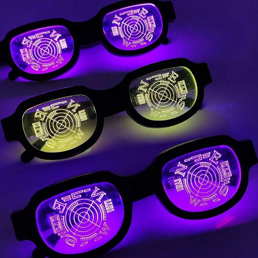 Detective Arthur Hirai  Casual  Boho  Vintage  Royal    Acrylic    Christmas    Glasses  Four Seasons - Blue - View 1