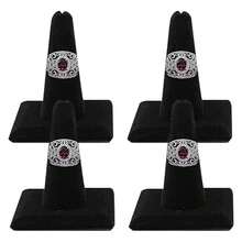 Box 4 Pack BlackJewelry Ring Finger Display2.12x2.12x2.37 Inches With Square Base - Ring Holder Organizerfor Selling Or Personal Use - Display Stands For Rings - Multicolor 791 - View 1
