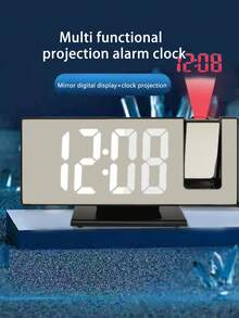 180 Degree Rotating Ceiling Projection Digital Clock, Tabletop Clock, Projection Clock, 12/24H Display, USB Powered, Adjustable Brightness, Easy Installation