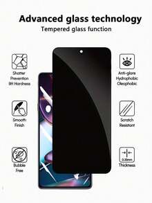 Two-Pack Tempered Glass Screen Protectors For Mi/Redmi Phones, Compatible With Redmi 11/10X PRO/14R/A5/9AT Mi POCO F3/POCO F3 GT/Note 14 And Other Models. (Screen Protector/Mobile Phone Screen Protector/Mobile Phone Accessory/Tempered Glass) - Black - View 3