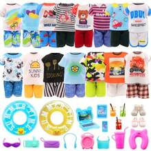 zxr Miunana 36 PCS Chelsea Muñeca de niño Ropa y Accesorios Incluye 20 PCS Blusas y Pantalones Largos 14 PCS Muebles de la casa de muñecas 2 Pares de Zapatos para muñecas para 13 CM Muñeca de niño121 - como en la foto - Ver 1