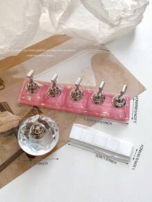 亚克力极光彩虹色矩形钻石形状美甲展示架，树脂水晶珠水钻复古韩国花朵激光 DIY 家居和户外女士母亲姐妹妻子女友婚礼美甲沙龙美容情人节使用