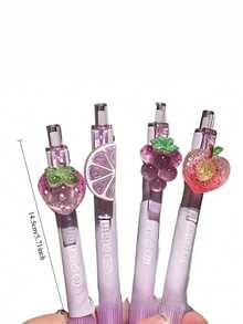 1pc Random Grape Scented Hanging Pen, Cute & Aesthetic 0.5mm Black Ballpoint Pen For Writing & Studying