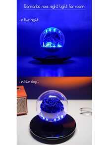 Magnetic Levitating Preserved Rose In Glass Dome With LED Light, Touch Control Light, Floating Forever Flowers Lamp For Valentine'S Day, Anniversary Halloween Christmas, Rose Lamp Unique Gift For Wife Girlfriend Women, Home Decor, Romantic Gift - Xem 11