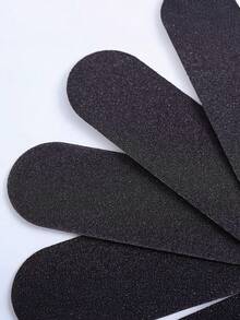 20/10 piezas Limas de pies con hojas de papel de lija - Limas de esmeril negras, crea pies suaves, elimina la piel muerta, herramienta de pedicura de plástico inodoro, grande 100 grano 5.39in*1.69in, pequeña 180 grano 3.93*1.26in - Multicolor - Ver 3