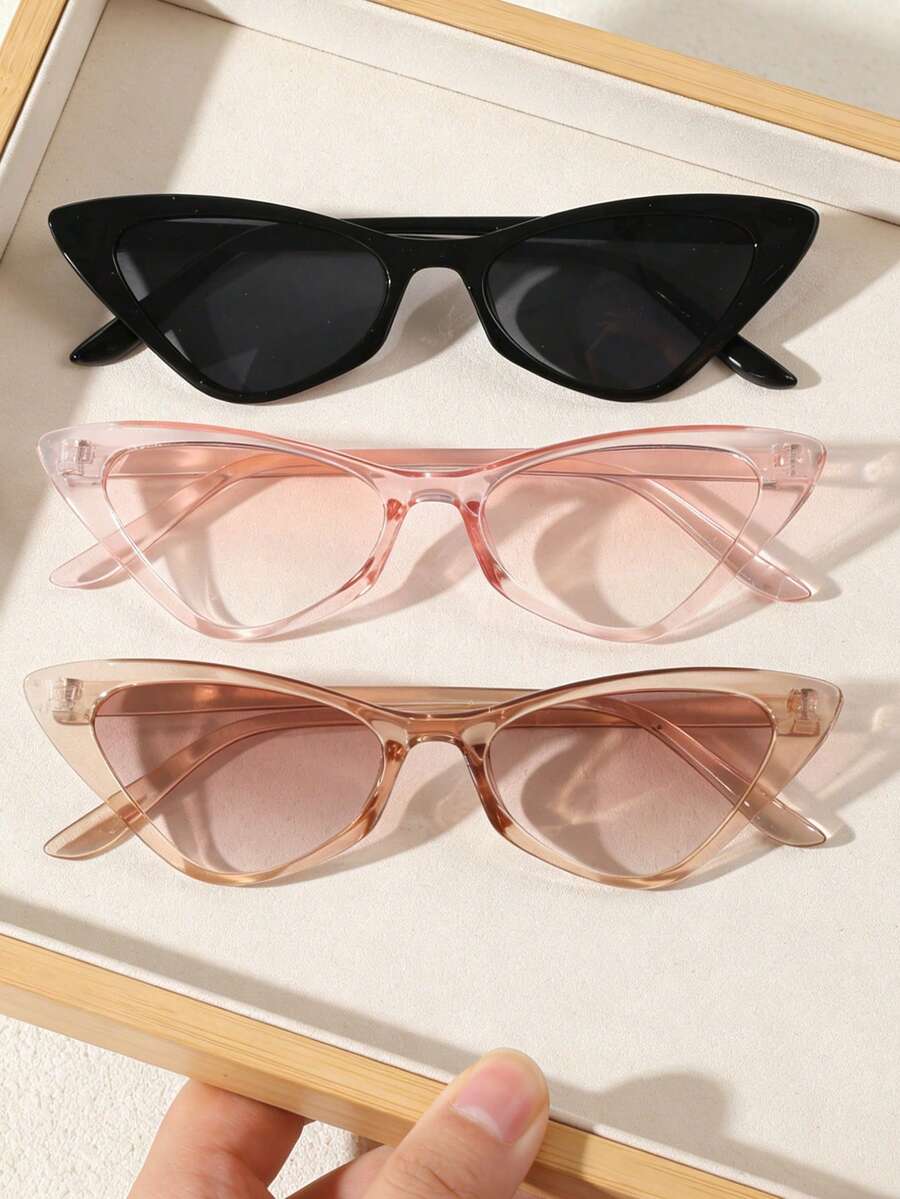 3 Pieces Of Stylish Glasses For Teens, Versatile For Daily Wear - Multicolor - View 1