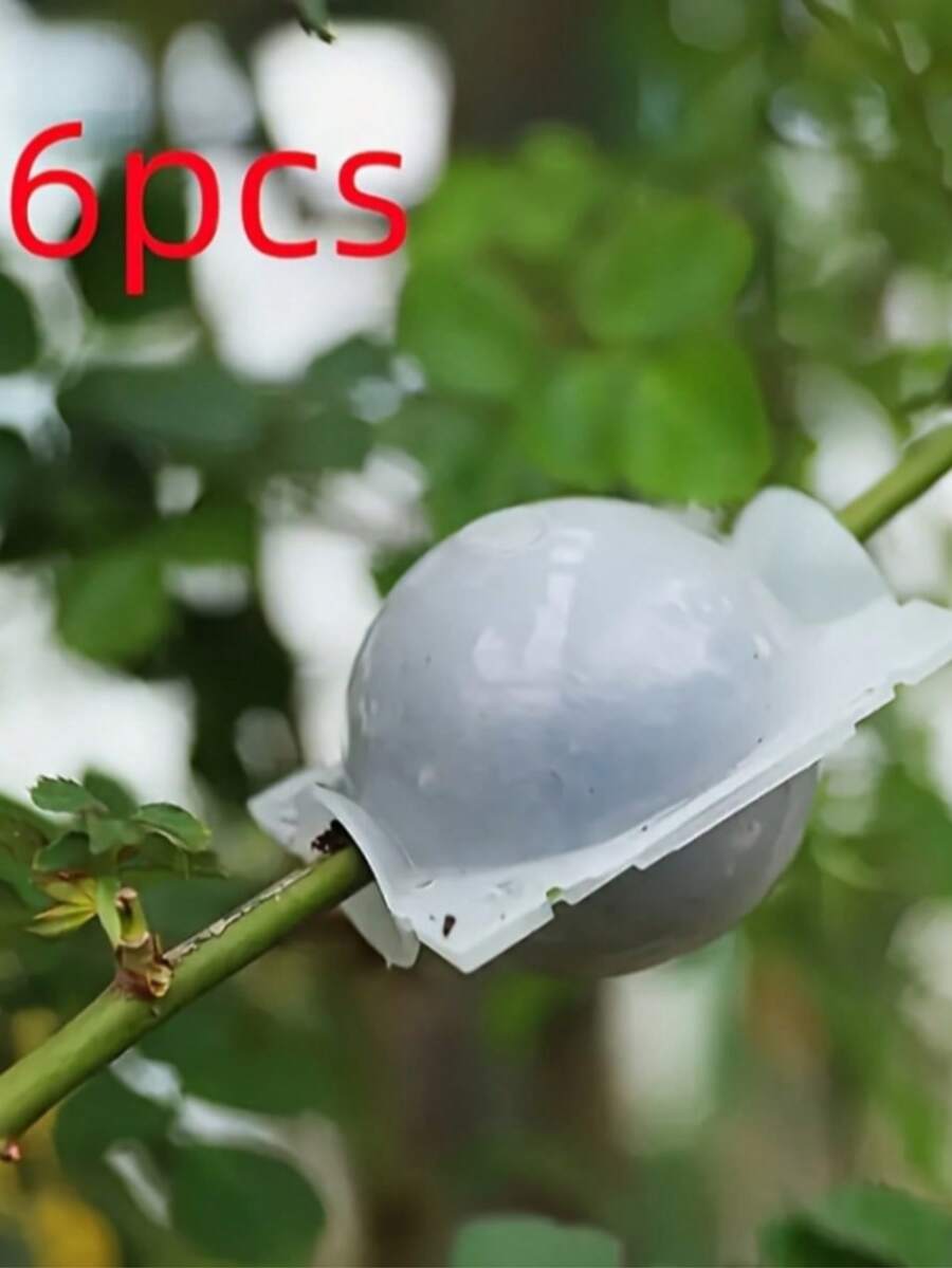 6个/12个/18个装，可重复使用的植物生根装置，高压压条盒，植物生根生长箱，高压繁殖球嫁接装置，植物生根控制器，花园植物生根盒，（黑/白），2英寸 - 彩色 - 查看 1