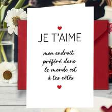 Heartfelt "JE T'AIME" Valentine's Day Greeting Card, Creative Text Design, Quality Greeting Card (12x17cm)/(4.72x6.7in) With Envelope, Gift For Wife/Husband/Boyfriend/Girlfriend - Multicolor - View 9