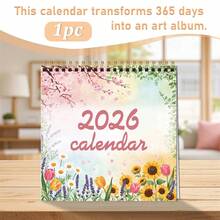 GDTME Lịch năm 2026, lịch treo tường giấy dày, có thể dùng để lên kế hoạch hàng tháng và hàng tuần, văn phòng phẩm, đồ dùng văn phòng, trang trí tường, món quà lý tưởng cho năm mới, tựu trường, Giáng sinh. - Lịch Mặt Trăng - Xem 12